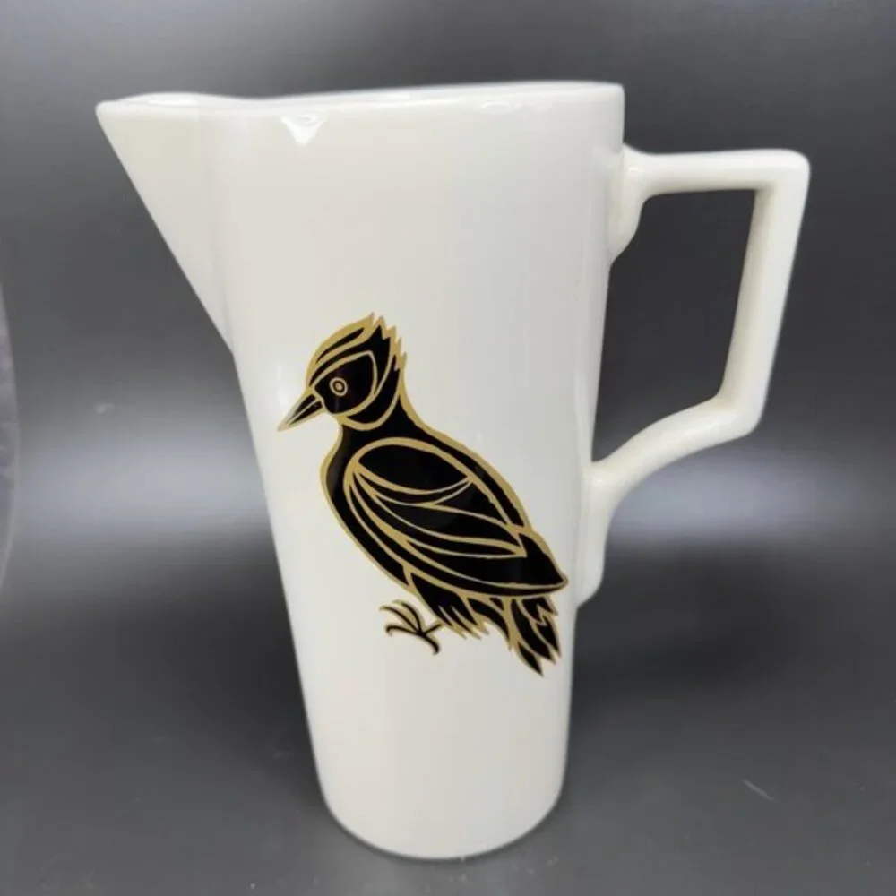 Patch‎ NYC Target Pitcher Woodpecker Black Bird Woodland 48 oz 6 cup Stoneware